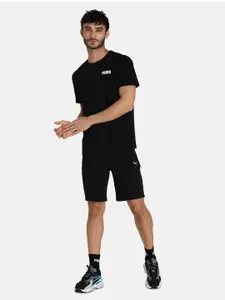 Puma Men Essential Black Brand Logo 3D Chassis Regular Fit T-shirt