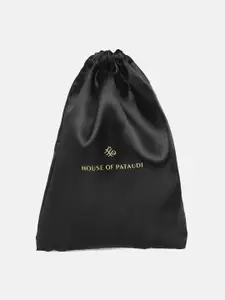 House of Pataudi Men Brown Handcrafted Embellished Slip-Ons