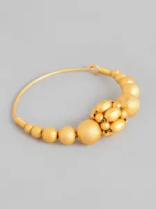 AccessHer Gold-Plated Circular Hoop Earrings