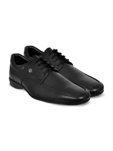Allen Cooper Men Black Solid Formal Oxfords