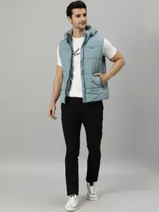 RARE RABBIT Men Blue Padded Jacket