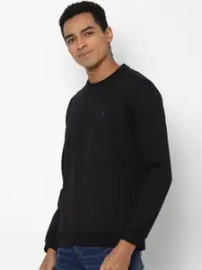 Allen Solly Men Black Cotton Sweatshirt