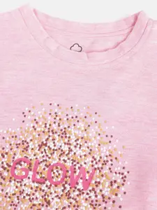 Sweet Dreams Girls Pink Floral & Typography Print Sweatshirt