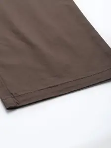 Blackberrys Men Brown Solid B-95 Slim Fit Trousers