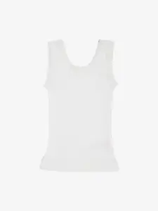 Kanvin Boys Pack Of 2 Off White Ribbed Thermal Vests