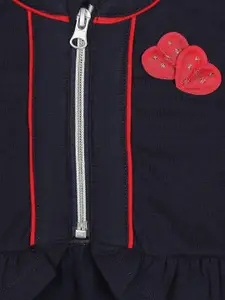 Chicco Infant Girls Navy Blue & Pink Pullover