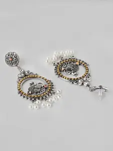 Anouk Silver-Toned Classic Drop Earrings