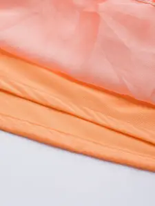 Sangria Pink & Yellow Printed Ready to Wear Lehenga & Choli