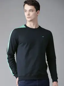 Park Avenue Men Navy Blue Sweatshirt