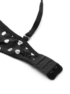 Lady Lyka Black & White Graphic T-shirt Bra - Lightly Padded