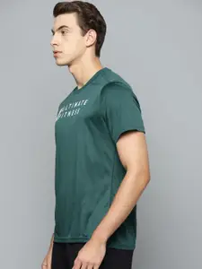 Reebok Men Green Performance Printed Training T-shirt