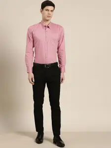 Hancock Men Pink Slim Fit Opaque Formal Shirt
