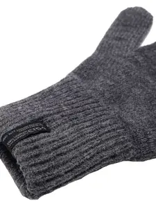 513 Men Grey Melange Solid Gloves