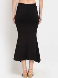 Sugathari Women Black Solid Mermaid Like-Fit Saree Shapewear