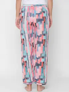 FashionRack Women Multicoloured Abstract Printed Lounge Pants
