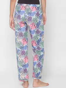 FashionRack Women Blue Printed Lounge Pants