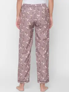 FashionRack Women Brown Printed Lounge Pants