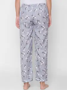 FashionRack Women Grey Floral Printed Lounge Pants