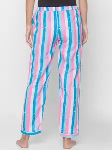 FashionRack Women Multicoloured Striped Lounge Pants