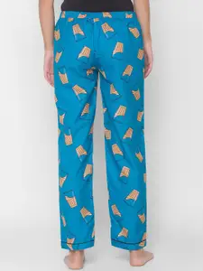 FashionRack Women Blue Printed Lounge Pants