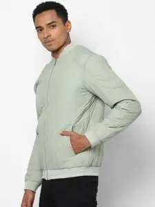 Allen Solly Men Green Bomber Jacket