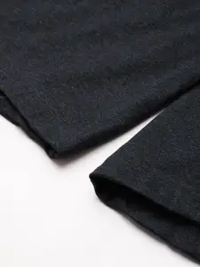 Van Heusen Athleisure Men Charcoal Grey Solid Antiviral Zipper Pocket Knit Shorts