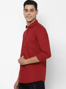 Allen Solly Sport Men Red Pure Cotton Casual Shirt