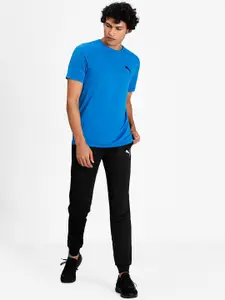 Puma Men Blue Active Small Logo Regular Fit T-shirt