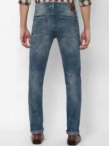 Allen Solly Men Blue Skinny Fit Mildly Distressed Heavy Fade Jeans