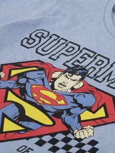 Kids Ville Boys Blue Superman Printed T-shirt
