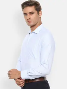 Van Heusen Men Blue Opaque Formal Shirt