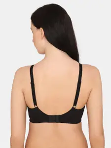 Rosaline by Zivame Black Solid Non Wired Full Coverage Everyday Bra RO1018FASH0BLAK