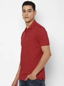Allen Solly Men Maroon Polo Collar T-shirt