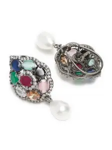 Ruby Raang Multicoloured Contemporary Drop Earrings