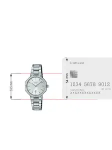 CASIO Women Silver-Toned Embellished Dial Stainless Steel Straps Analogue Watch SH245