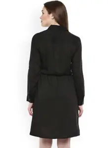 StyleStone Women Black Solid Shirt Dress
