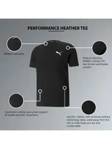 Puma Men Black Printed ACTIVE Small Logo T-shirt