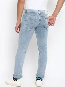 Lee Men Blue Slim Fit Heavy Fade Stretchable Jeans