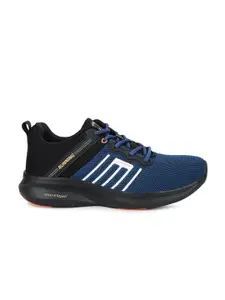 Campus Men Black Mesh Running Shoes