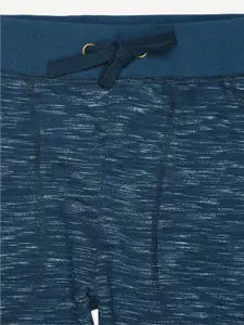 Alan Jones Boys Blue Textured Joggers