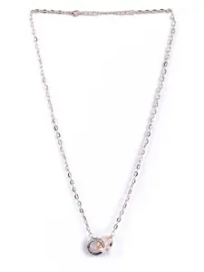 Priyaasi Women Rose Gold Necklace Set