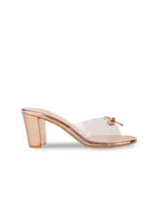 Mochi Beige Block Sandals with Bows