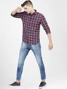 KETCH Slim Fit Tartan Checked Casual Shirt