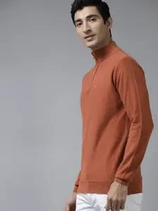 Blackberrys Men Brown Pure Cotton Pullover