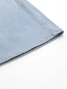 The Roadster Lifestyle Co Women Blue Flared Light Fade Stretchable Jeans