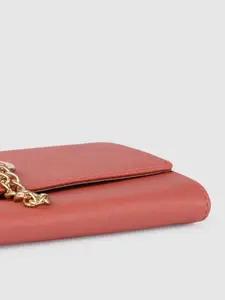 Baggit Women Pink Solid Embellished Three Fold Wallet