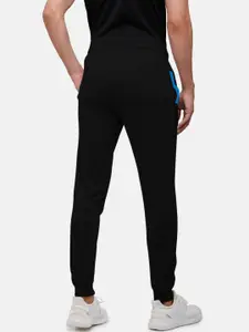 MADSTO Men Black Solid Slim-Fit Pure Cotton Joggers