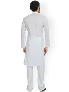 Manyavar White Kurta Pyjama