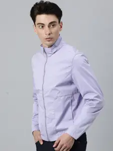 RARE RABBIT Men Purple Bomber Jacket