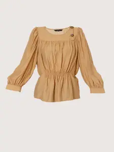 Vero Moda Brown Cinched Waist Top